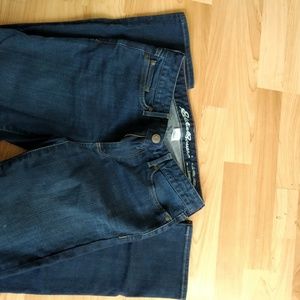 Dark wash straight leg Eddie Bauer jeans